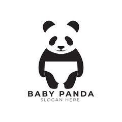 baby panda  cartoon  minimalist  vector icon symbol graphic design illustration