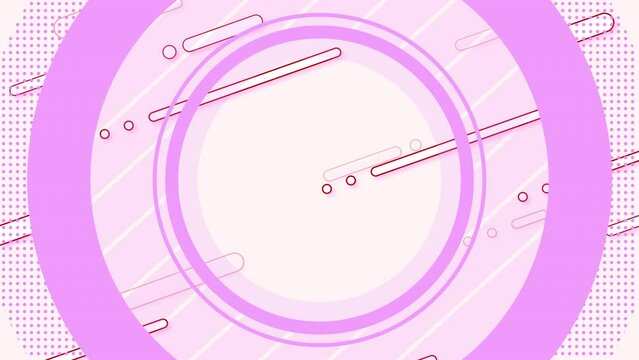 Circle, Pop, Background, Loop, Animation, 4K, Dots, Round, Pink