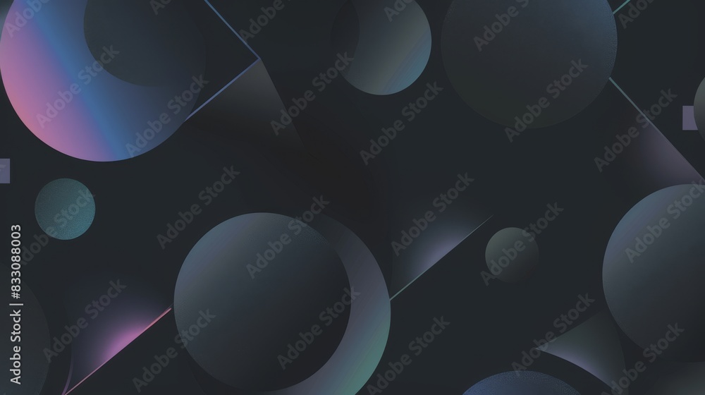 Wall mural seamless pattern, dark grey and vaporwave geometric design with a subtle gradient in the background