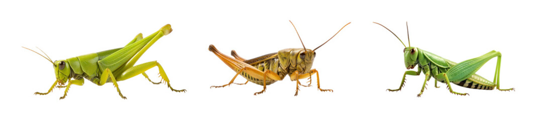 Grasshopper insect animal invertebrate set