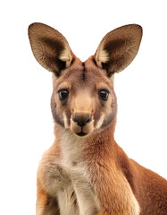 Fototapeta premium Sharp and clear image of a kangaroo isolated on transparent or white background.