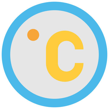 celsius flat icon