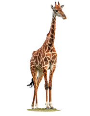 Obraz premium Giraffe isolated on transparent or white background.