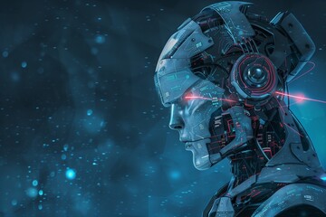 Artistic representation of AI-driven customer service interactions 