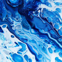 Obraz premium Dynamic fluid painting perfect for marine conservation.