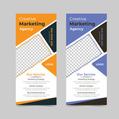 A modern corporate business flyer design template for your firm. Creative business flyer with abstract layout.
