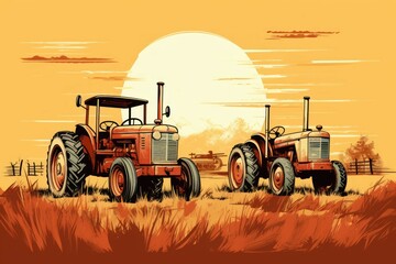 Vintage tractors - Generative AI