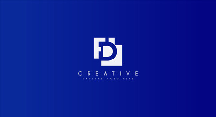 Initial Letter FD Business and Consulting Logo design vector illustration.