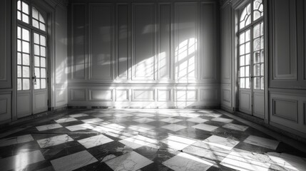 Shadows dance across the walls of an empty room, imbuing it with an air of mystery and intrigue.