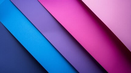 Abstract background with diagonal stripes of various shades of blue and purple.