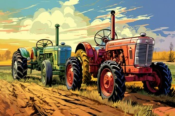 Vintage tractors - Generative AI