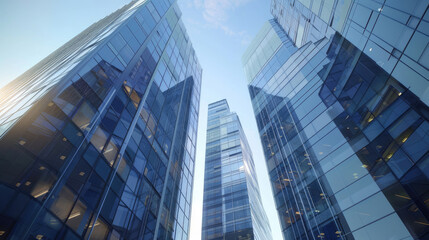 Modern Corporate Skyscraper with Modern Business Office Towers