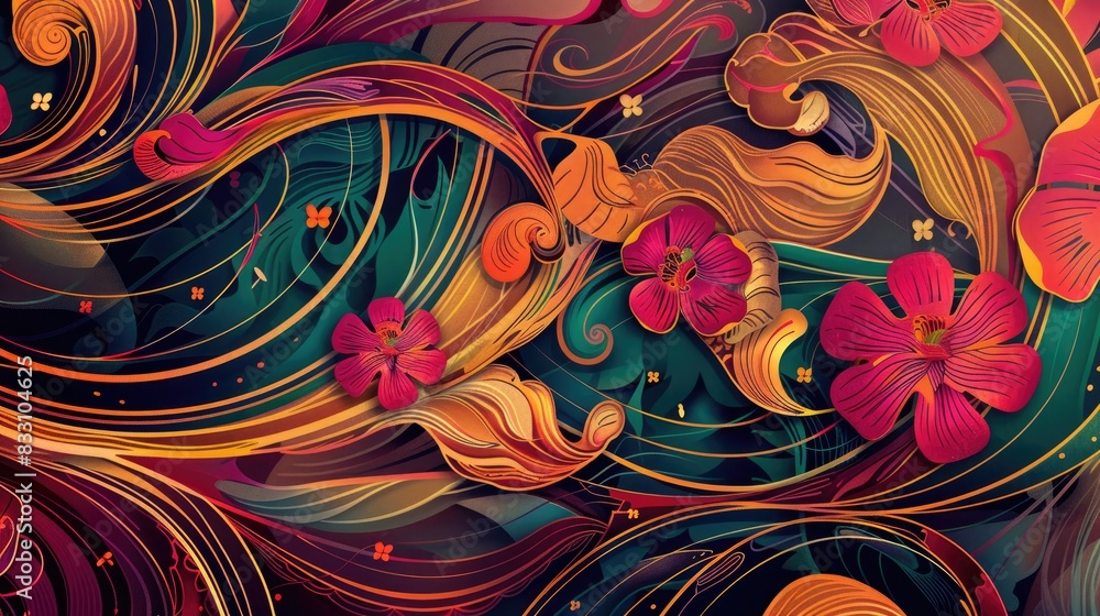 Poster artistic design pattern