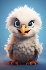 Fototapeta premium portrait of a bald eagle, generative ai