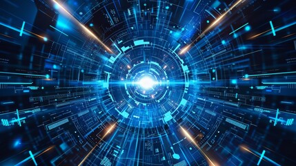 Blue abstract technology vector background