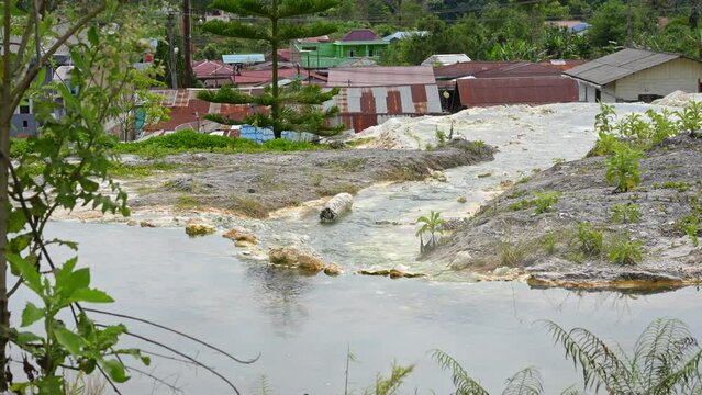 Sipoholon Hot Springs are hot springs in Tapanuli. This sulfur-containing bath was formed due to the eruption of Mount Martimbang