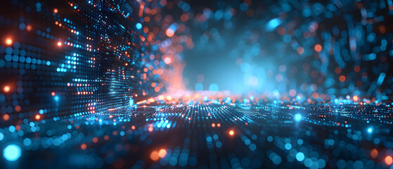 Obraz premium Digital Background for Technological Operations, AI, data transmission, encryption, digital tech background