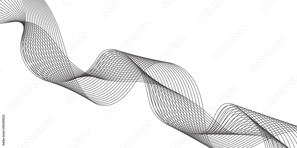 Poster abstract wave line for banner, template, wallpaper background. abstract wave element for design. dig
