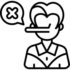 Lying icon
