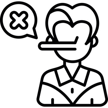 Lying icon