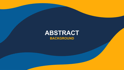 Simple abstract vector background with orange and blue wavy shapes, Suitable for Wallpapers, templates, banners, posters, cards, web and pages