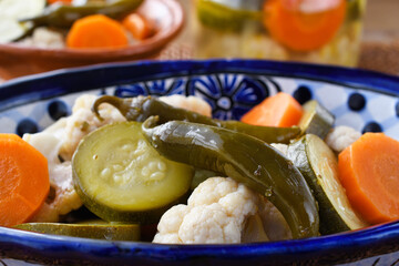 メキシコの野菜のエスカベーチェ 
Escabeche,Mexican Pickled Vegetables（Verduras en escabeche,Escabeche de verduras)
