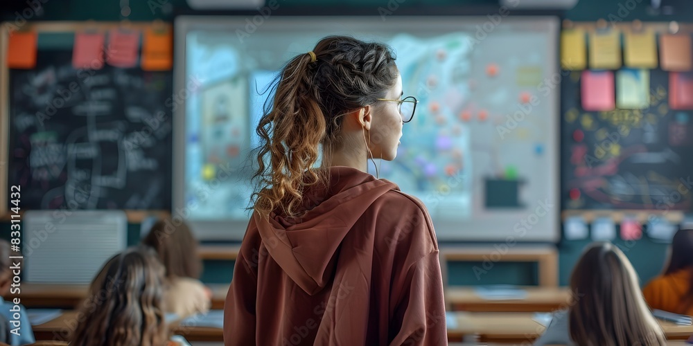Aufkleber innovative virtual classroom with interactive lessons and real time feedback for seamless and engagi