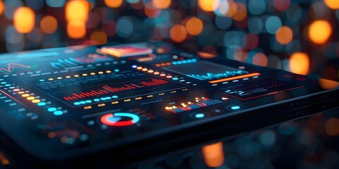 Sleek Digital Financial Planning Interface with Comprehensive Data Analytics and Insights