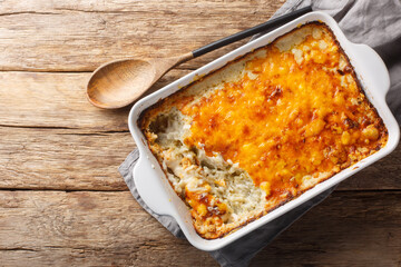 Hash brown casserole is quick and easy comfort food made with oven-baked cheesy potatoes in cream...