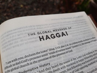 Fototapeta premium close up photo of a Bible page