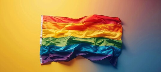 LGBT pride flag. Generative AI technology.