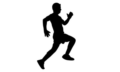 silhouette of runner vector illustration
