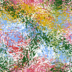 Seamless pattern of splashing colors.