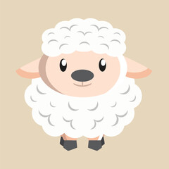 Fototapeta premium Sheep vector with detailed illustration of light and shadow