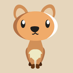 Vicuna vector with detailed illustration of light and shadow