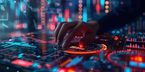 Vibrant Digital Representation of Asset Allocation for Financial Planning Concept