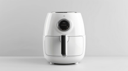 Modern White Air Fryer with Digital Display