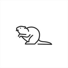Fototapeta premium Beaver icon. Simple beaver icon designed for web interfaces, educational content, and graphic design projects. Vector illustration