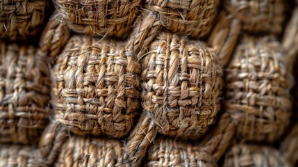 Obraz premium A detailed image of woven fabric with an interlocking pattern, showcasing the texture and intricate craftsmanship of the design.