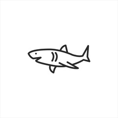 Shark icon. Simple shark icon for applications, social media, and web design. Vector illustration