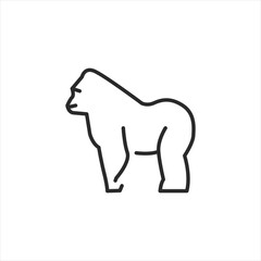 Gorilla icon. Simple gorilla icon ideal for use in app development, social media, and web design. Vector illustration
