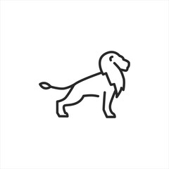 Lion icon. Simple lion icon perfect for web design, social media, and app interfaces. Vector illustration