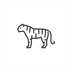 Tiger icon. Simple tiger icon for social media, app and web design. Vector illustration