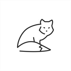 Fox icon. Simple fox icon for use in web design, mobile apps, and social media platforms. Vector illustration
