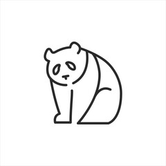Panda icon. Simple panda icon ideal for social media, apps, and web design. Vector illustration