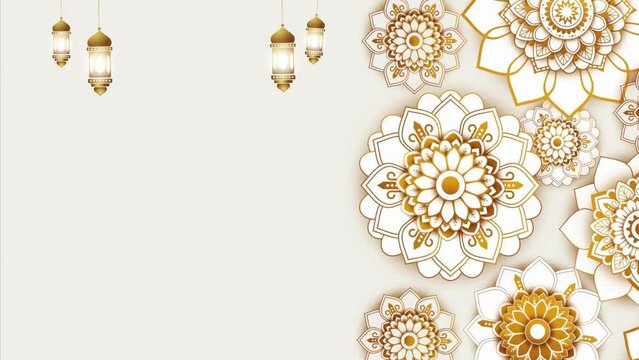 Footage video with Islamic nuances. Full color. Can be used for Eid al-Fitr and Eid al-Adha or other Islamic moments