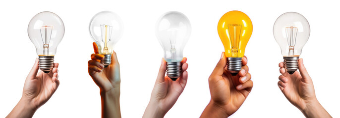 Light lightbulb holding hand set