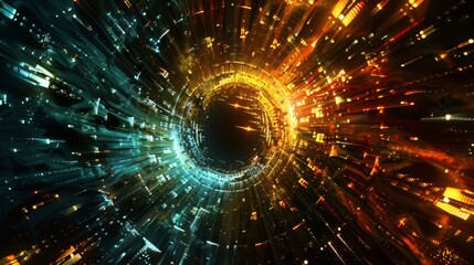 A set of light arrows arranged in a circle. This creates a dynamic and eye-catching design.