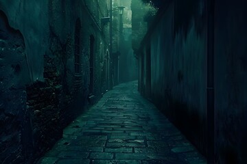 Health Risk Obscured in Dark Alleyway of Surreal Dream