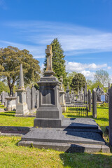 Dublin, Ireland - May 5 2024 "Beautiful morning at Glasnevin Cemetery in Dublin"